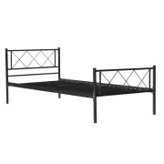 tanie łóżko metalowe 90x200 z materacem średnio twardym H3